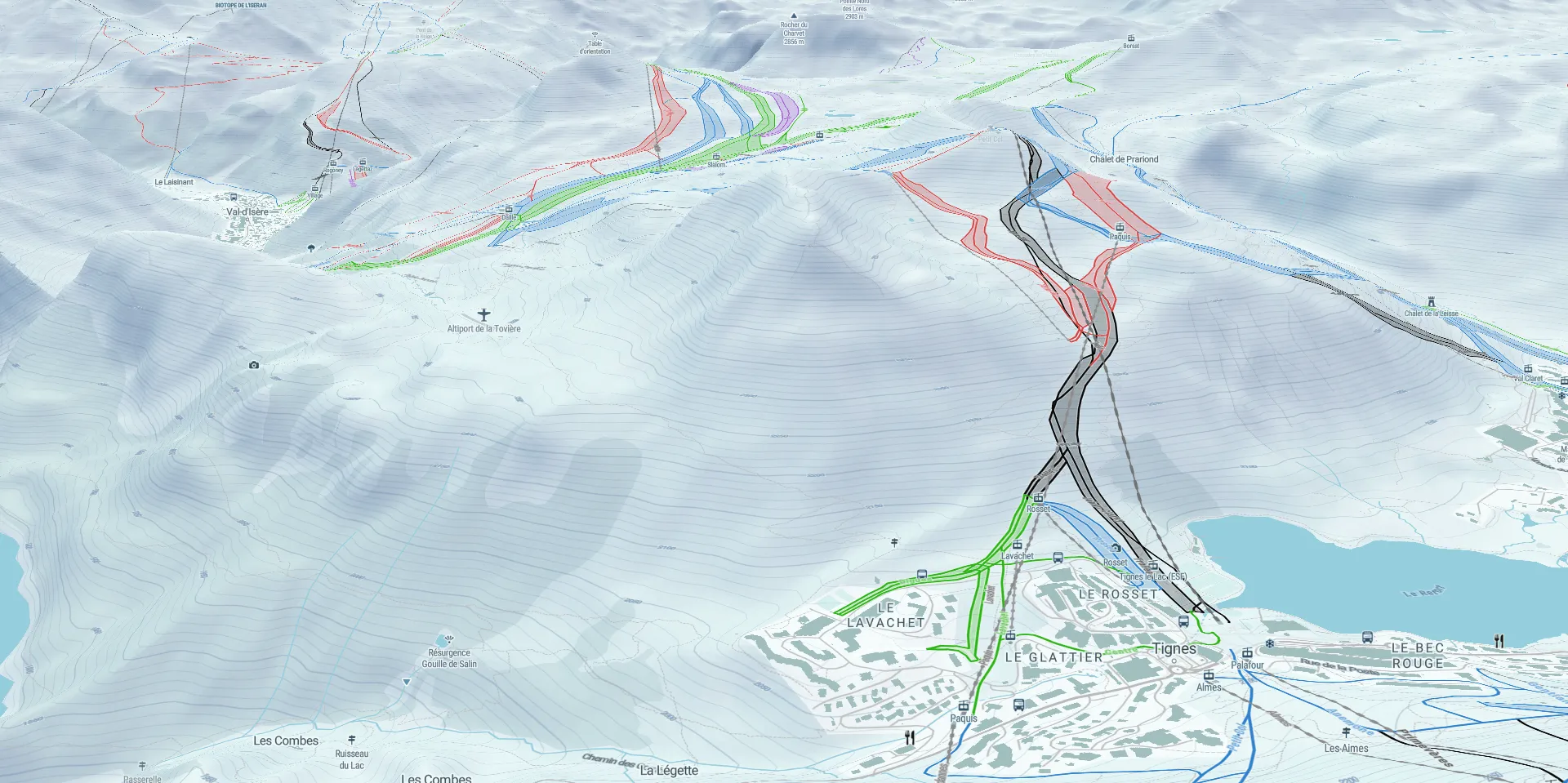 Winter trail map style